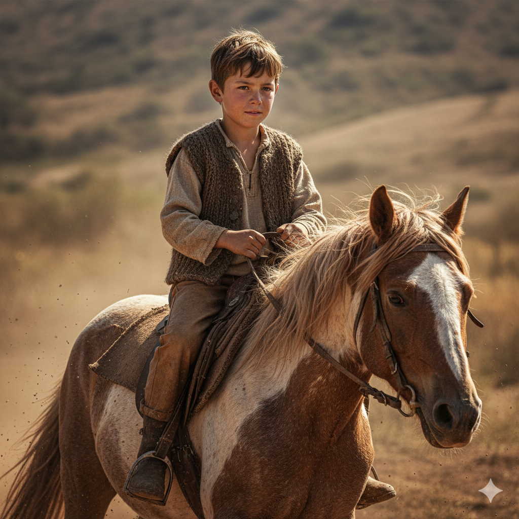 19. High‑Detail Realistic Boy Horse Riding Photo Prompt