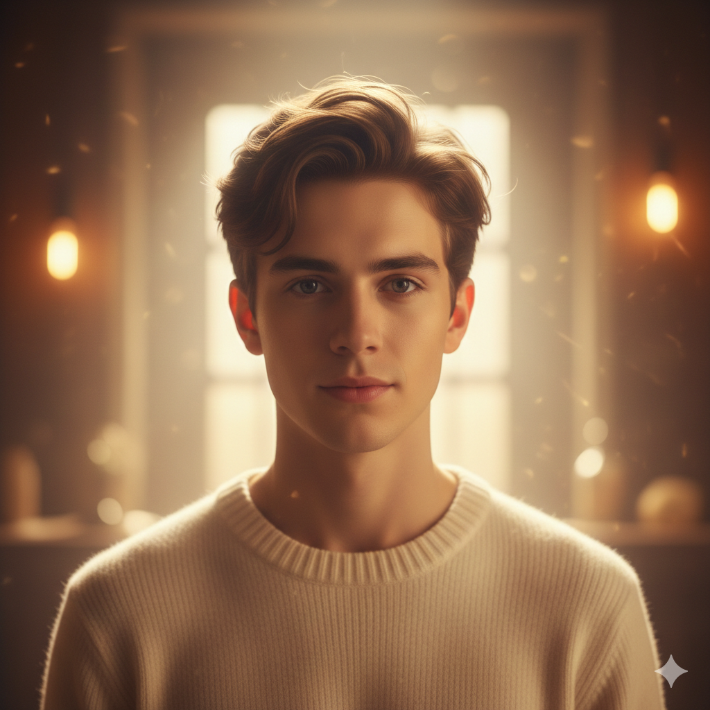 16. Stylish Boy Portrait with Soft Glow Effect