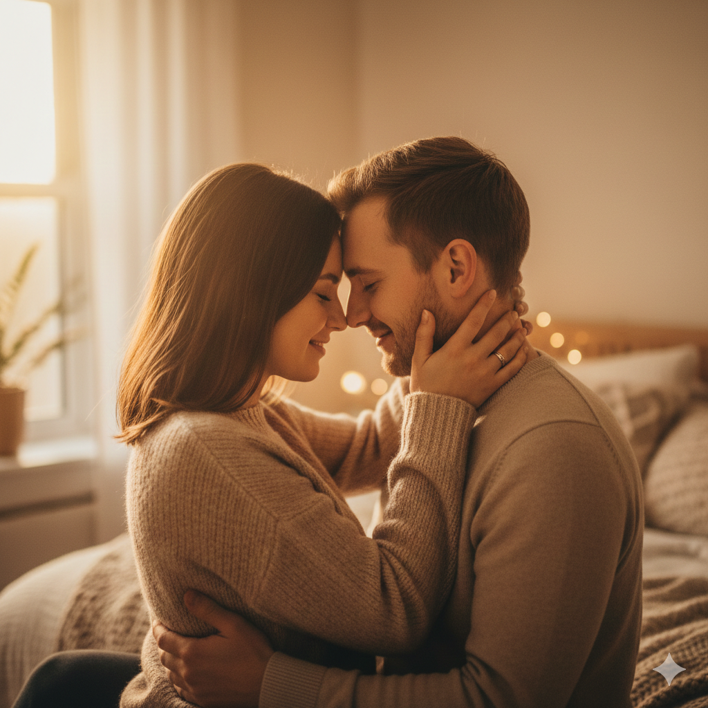 Intimate Close-Up Couple Prompt