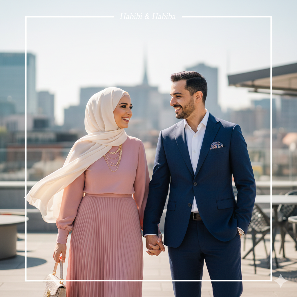 Elegant Muslim Couple Image for Social Media