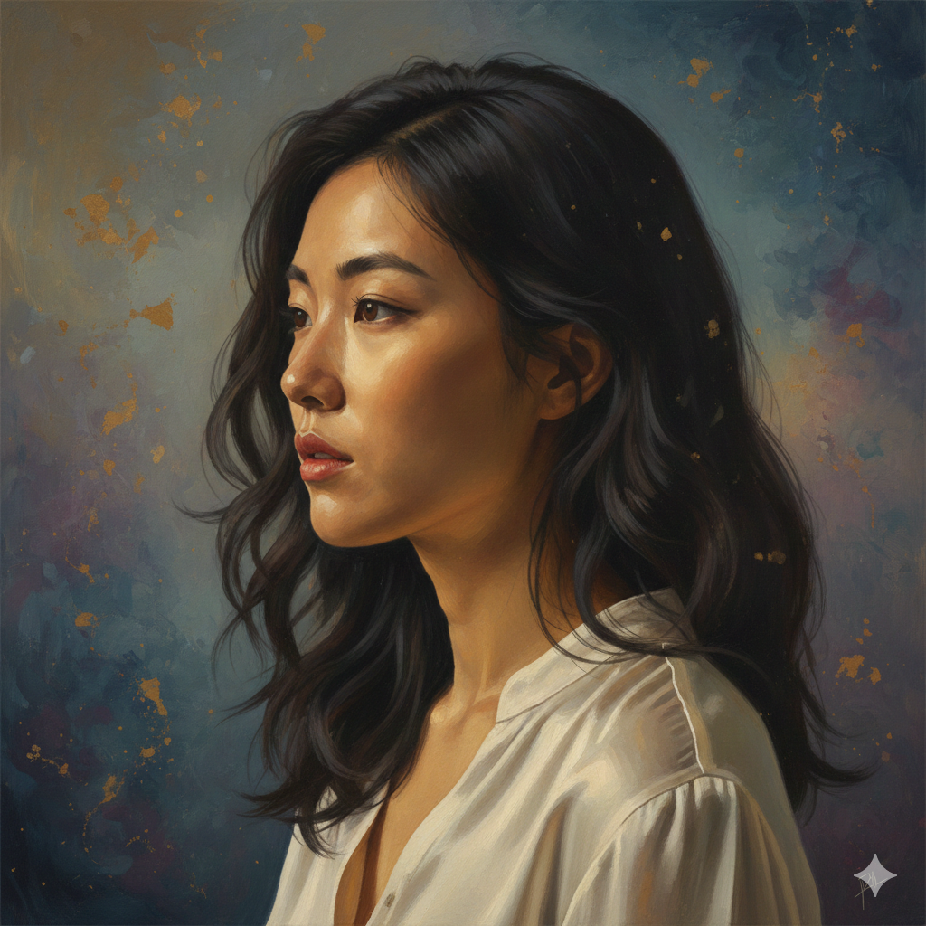 Creative Profile Picture with Soft Artistic Lighting