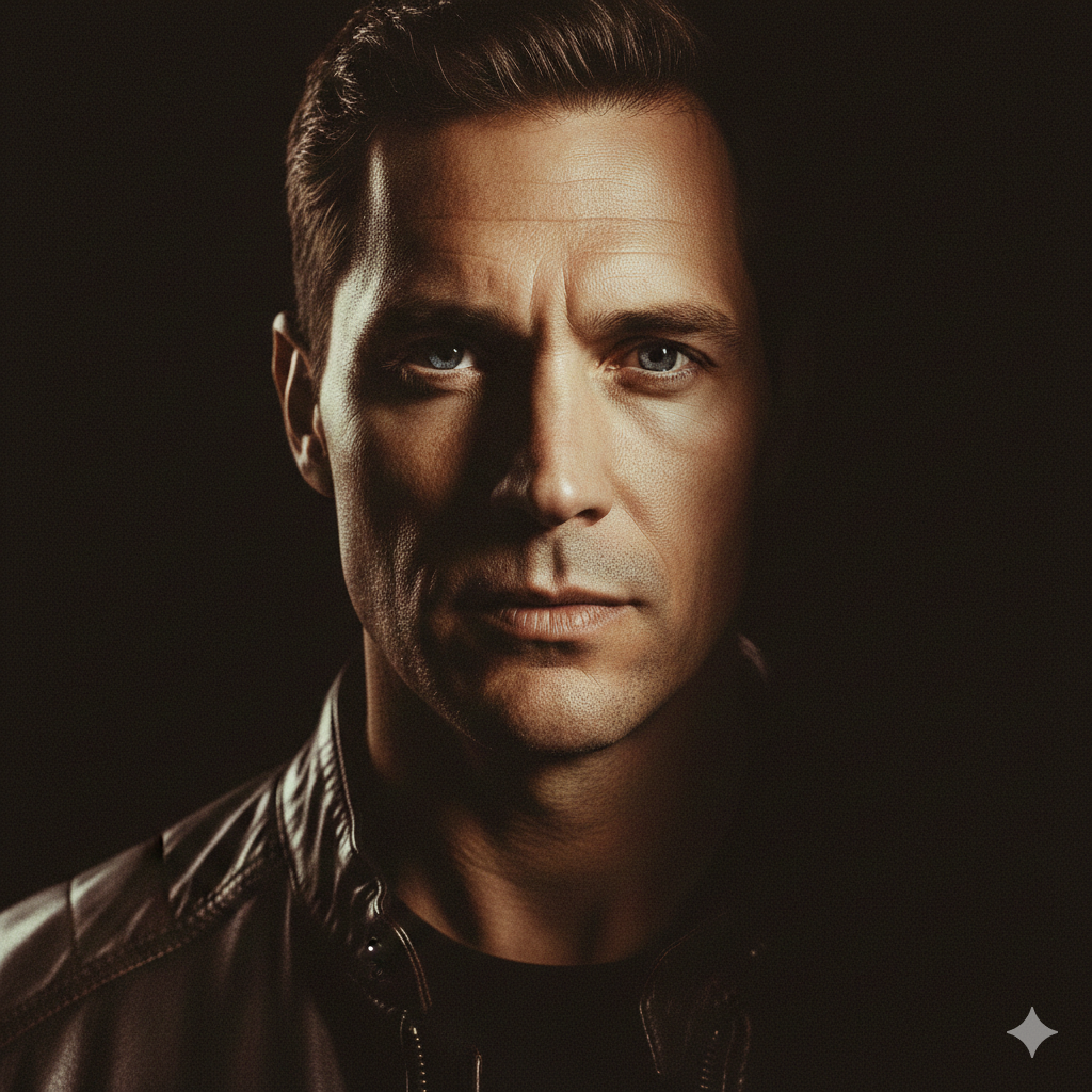 Confident Male Portrait with Cinematic Lighting