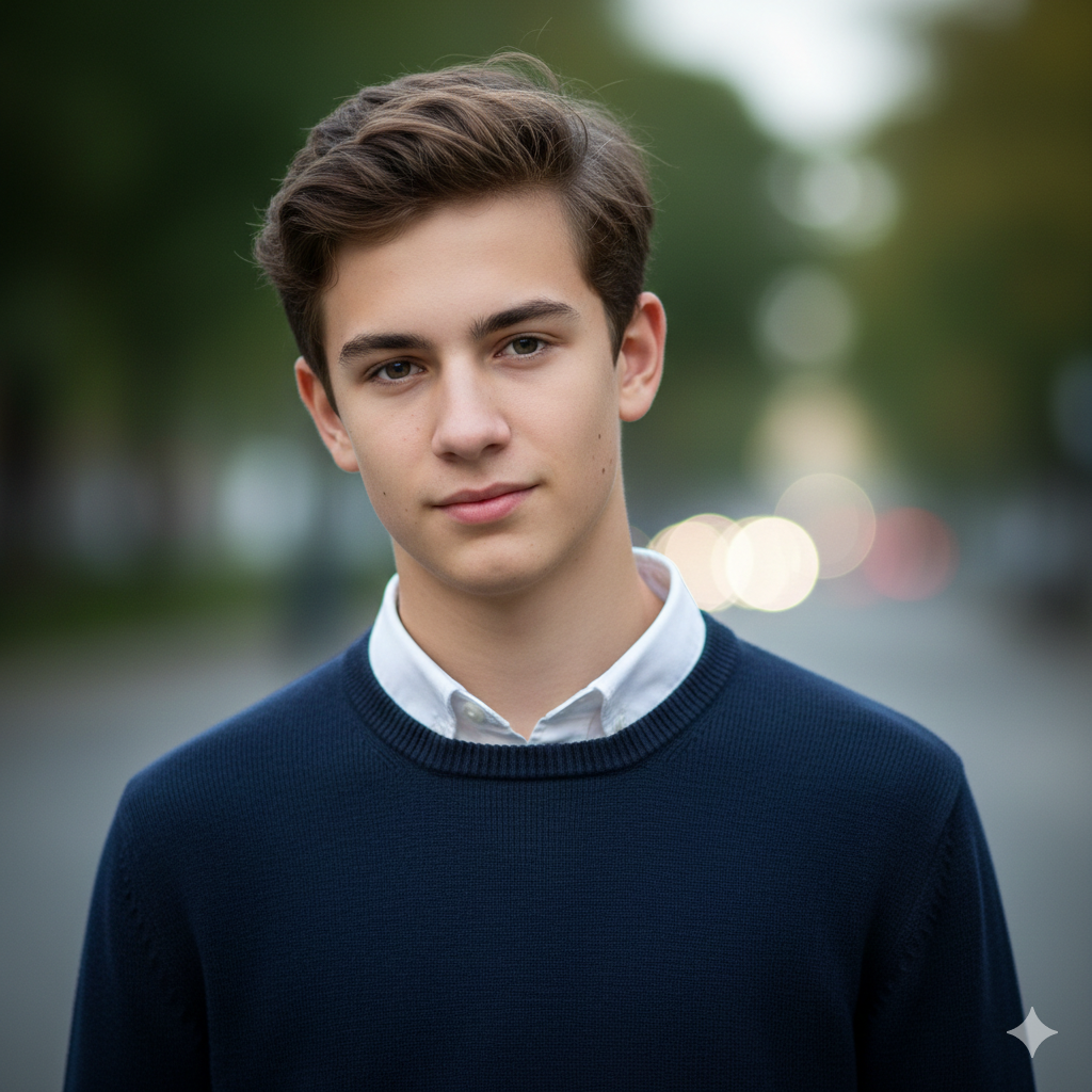 11. Stylish Boy Portrait with Clean Background Blur