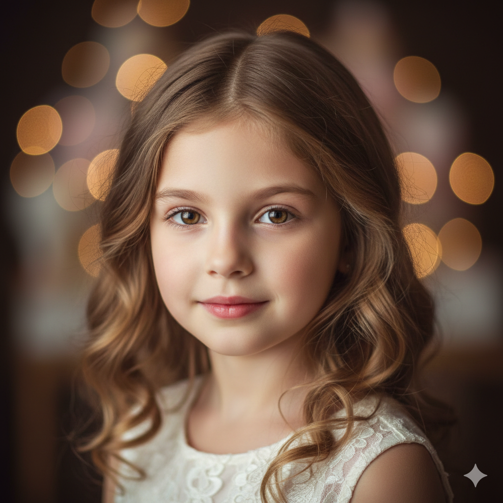 High‑Detail Birthday Girl Portrait with Soft Focus