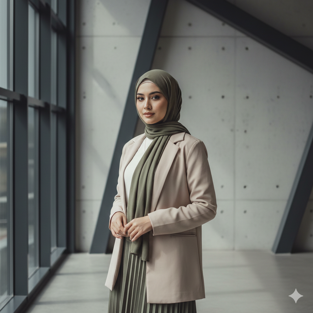 Modern Aesthetic Muslim Girl DP for FB