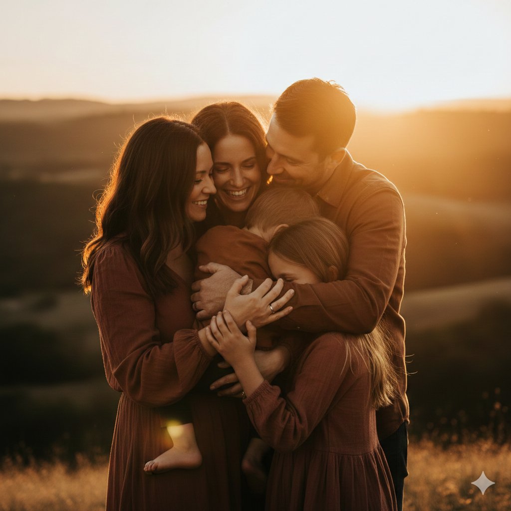 21. Warm and Emotional Family Portrait AI Prompt