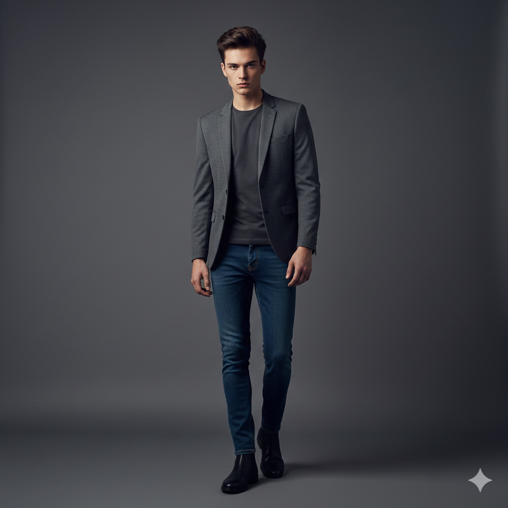 8. Studio‑Style Stylish Boy Photo with Balanced Lighting