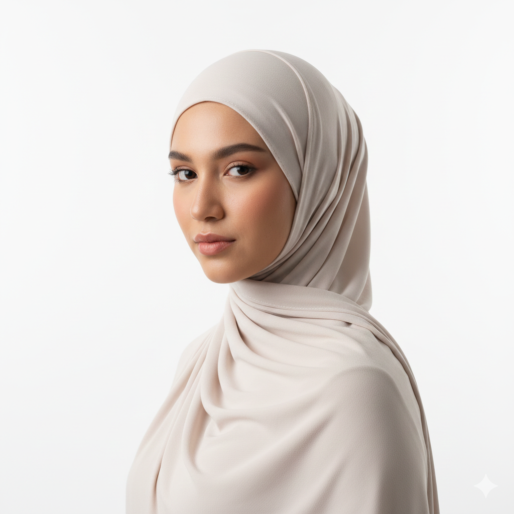 Studio‑Style Hijab Girl Photo with Balanced Lighting
