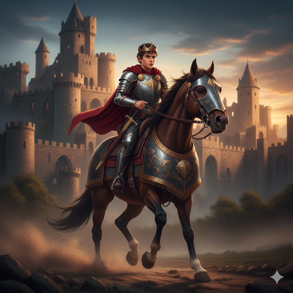 2. Royal Boy on Horse AI Photo Prompt with Warrior Vibes