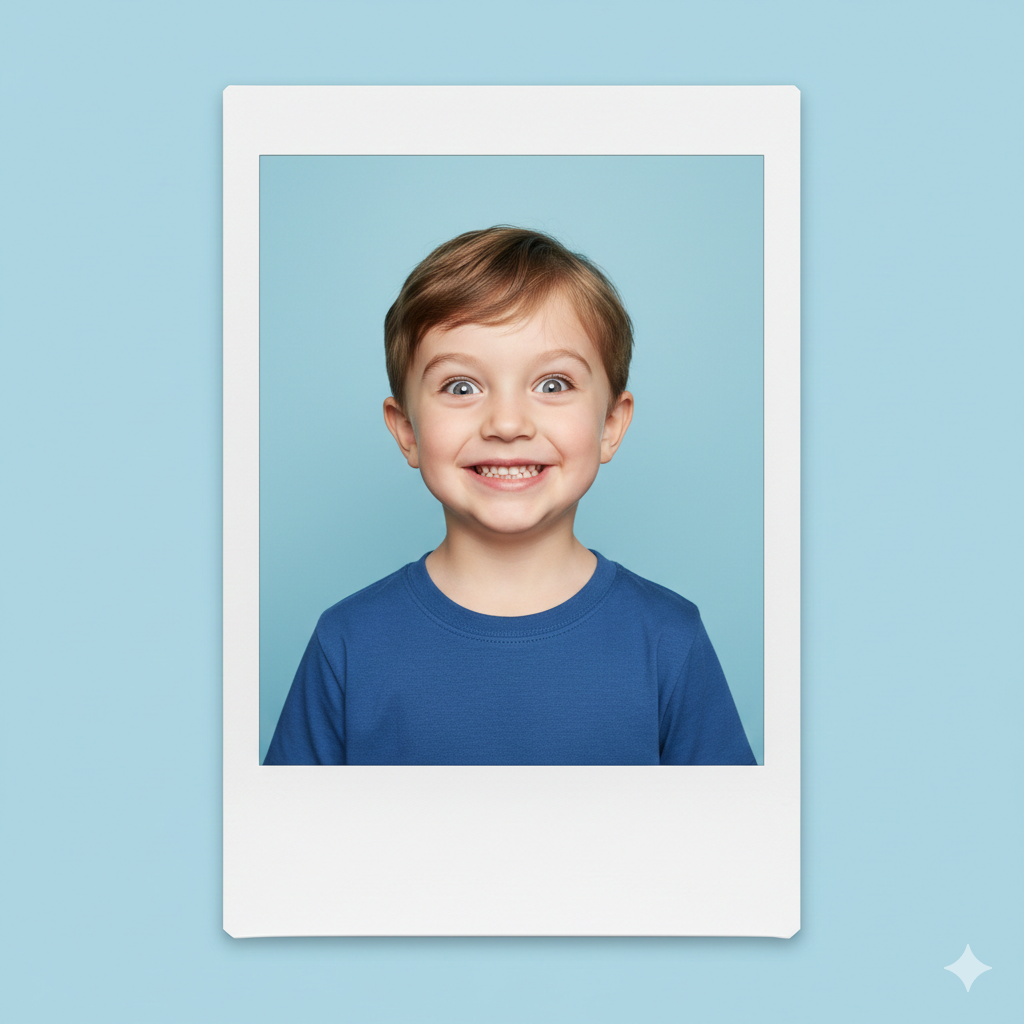 Minimal Background Polaroid Prompt for Younger Self