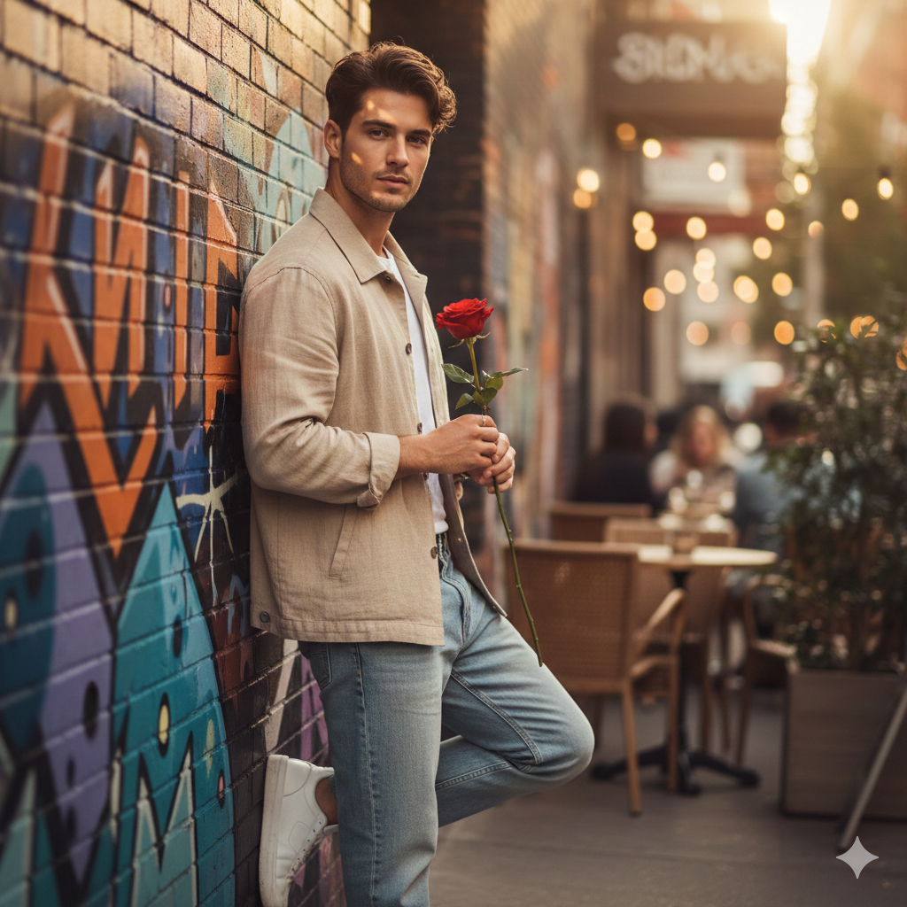 Gemini AI Boy Rose Photo Prompt Trending on Instagram