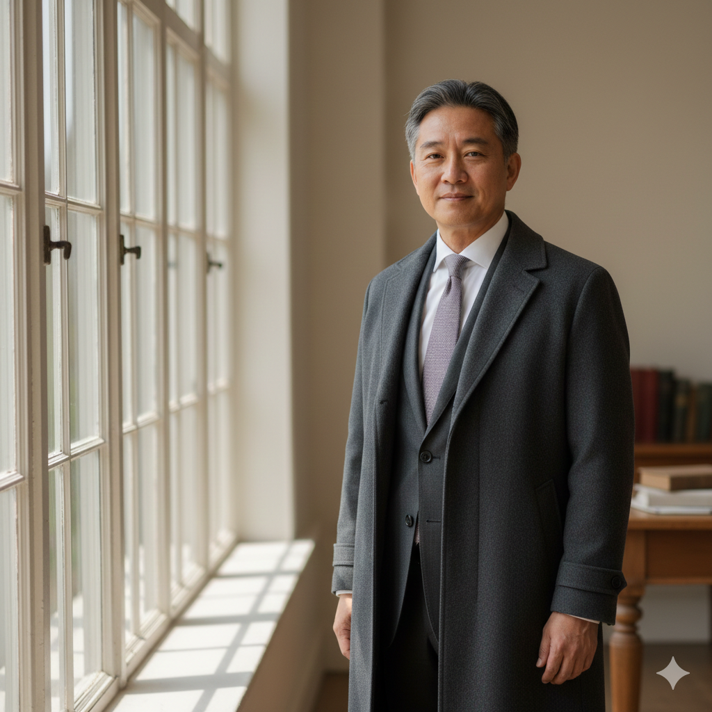 Formal Coat Suit Look with Soft Natural Lighting