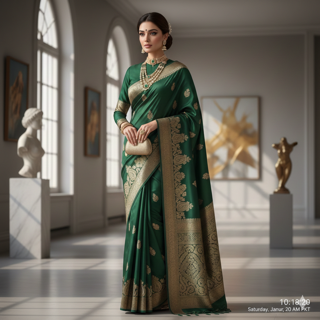 Elegant Indian Saree Look for AI Portraits