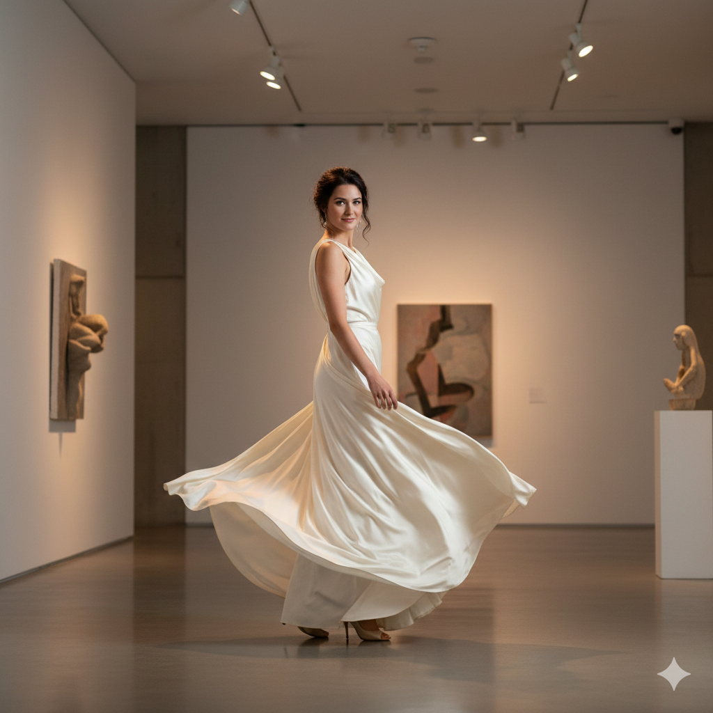 4. Graceful Woman Pose with Classy and Confident Expression