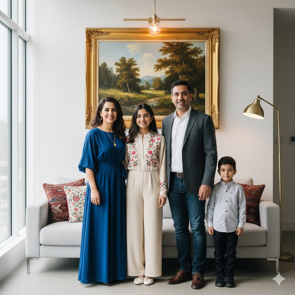 18. Family Photo Prompt with Traditional and Modern Mix