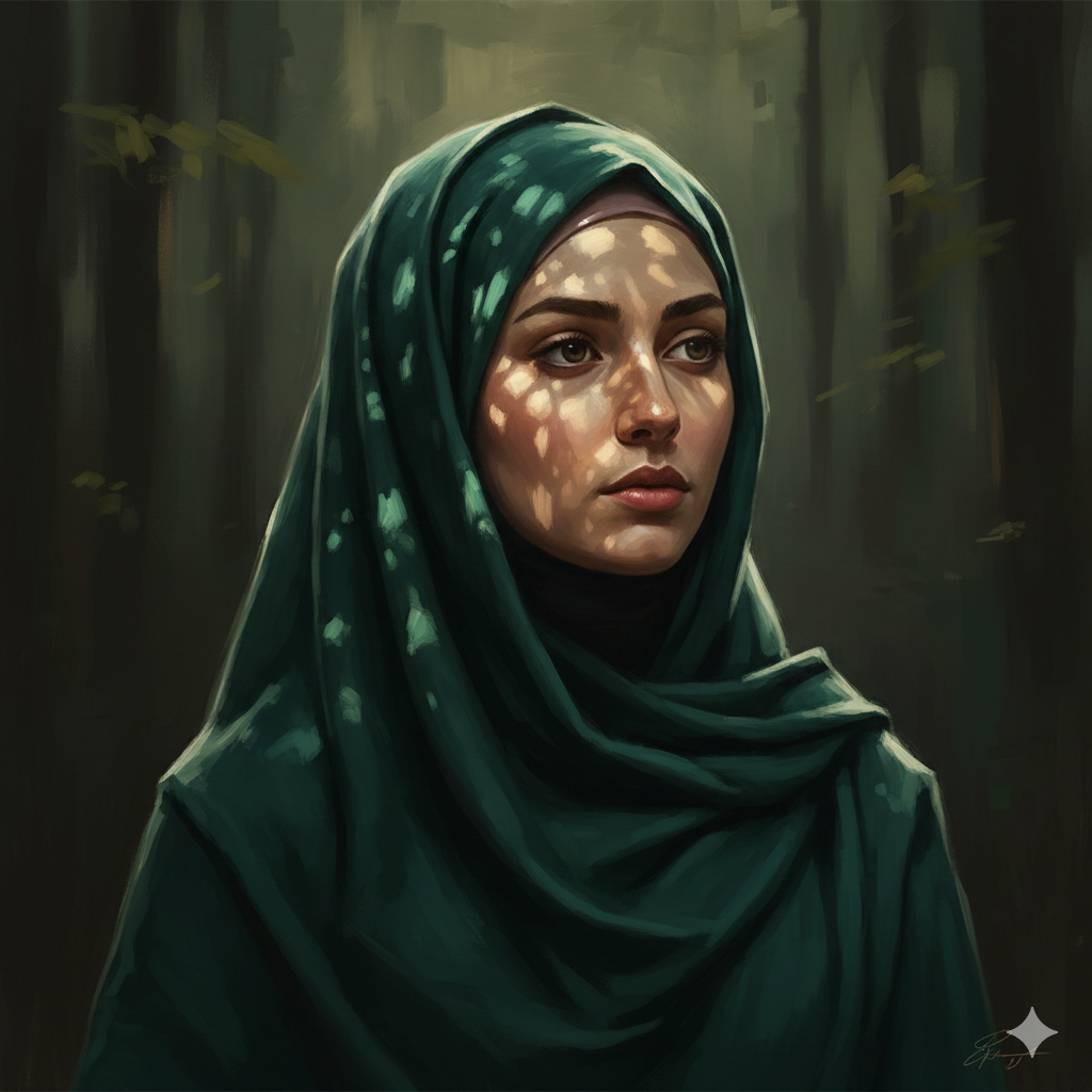 17. Artistic Muslim Woman Portrait with Soft Creative Lighting