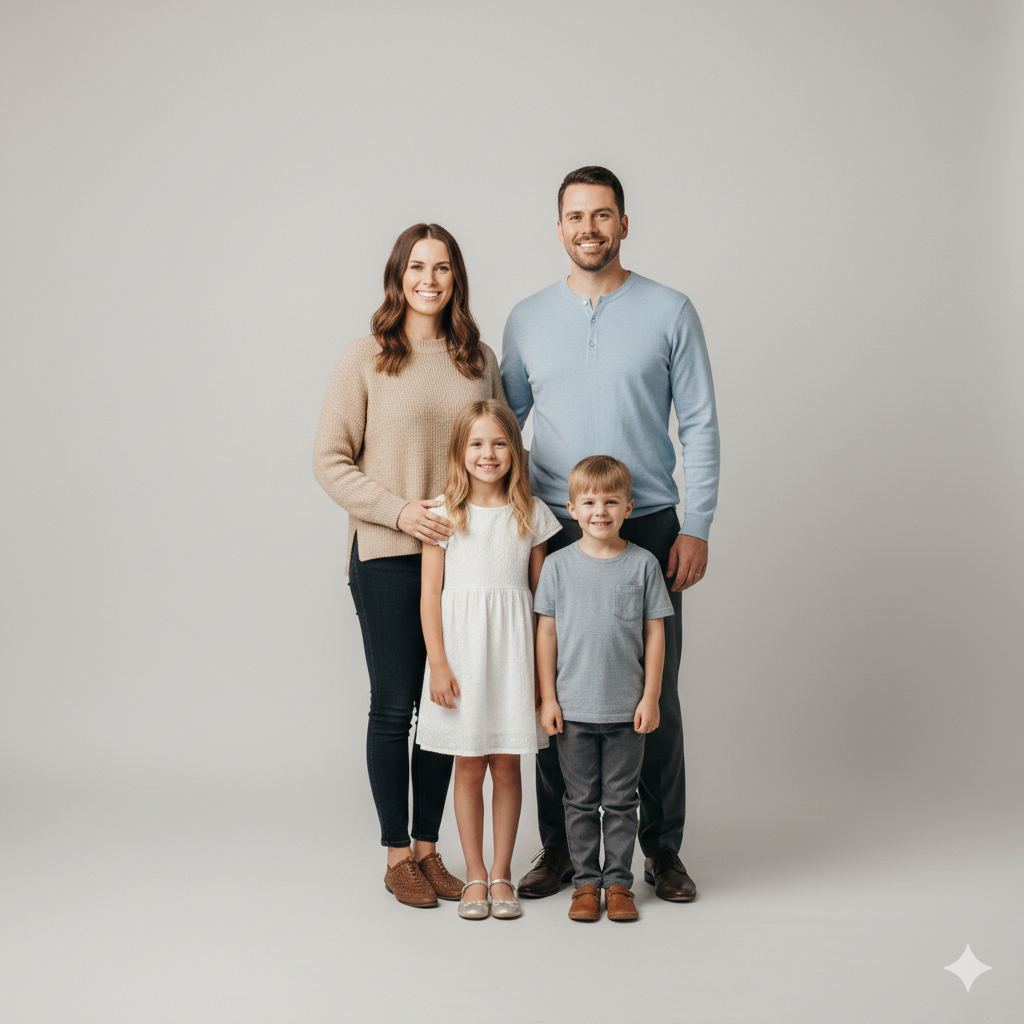 24. Simple and Clean Family Photo Prompt Free