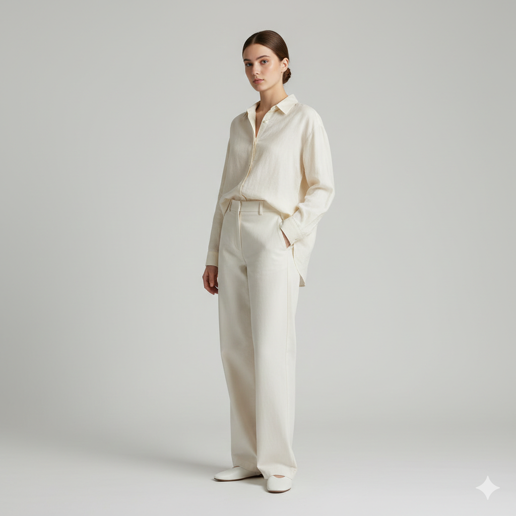 Minimalist Modern Girl Portrait with Clean Aesthetic