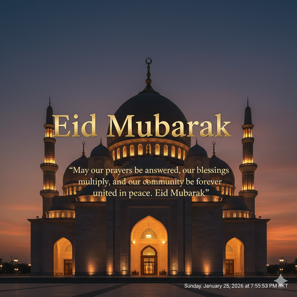 25 Stylish Eid Mubarak Images with Quotes Created Using Gemini AI