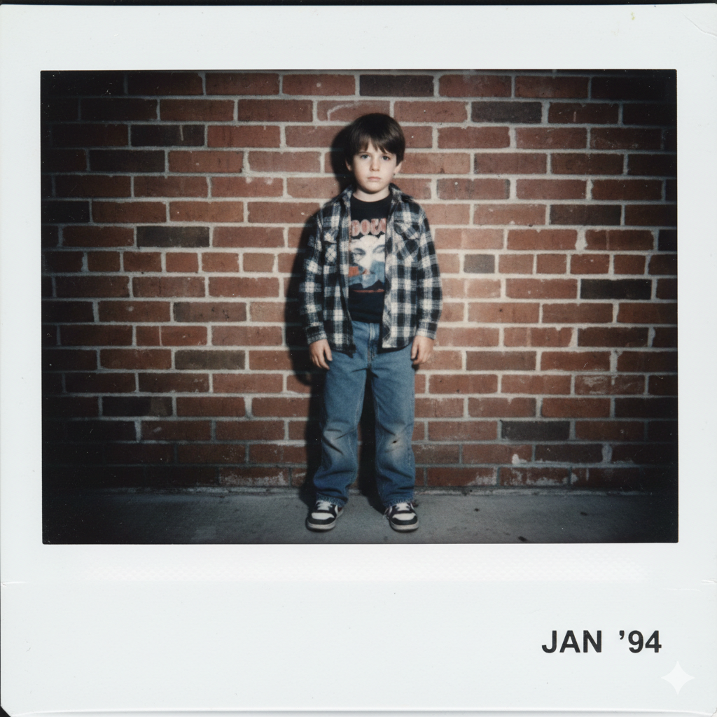 Old‑School Polaroid Style Photo of Your Younger Self