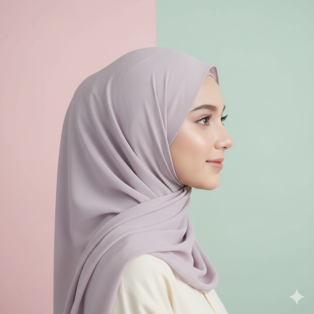 Muslim Girl DP with Pastel Background Aesthetic