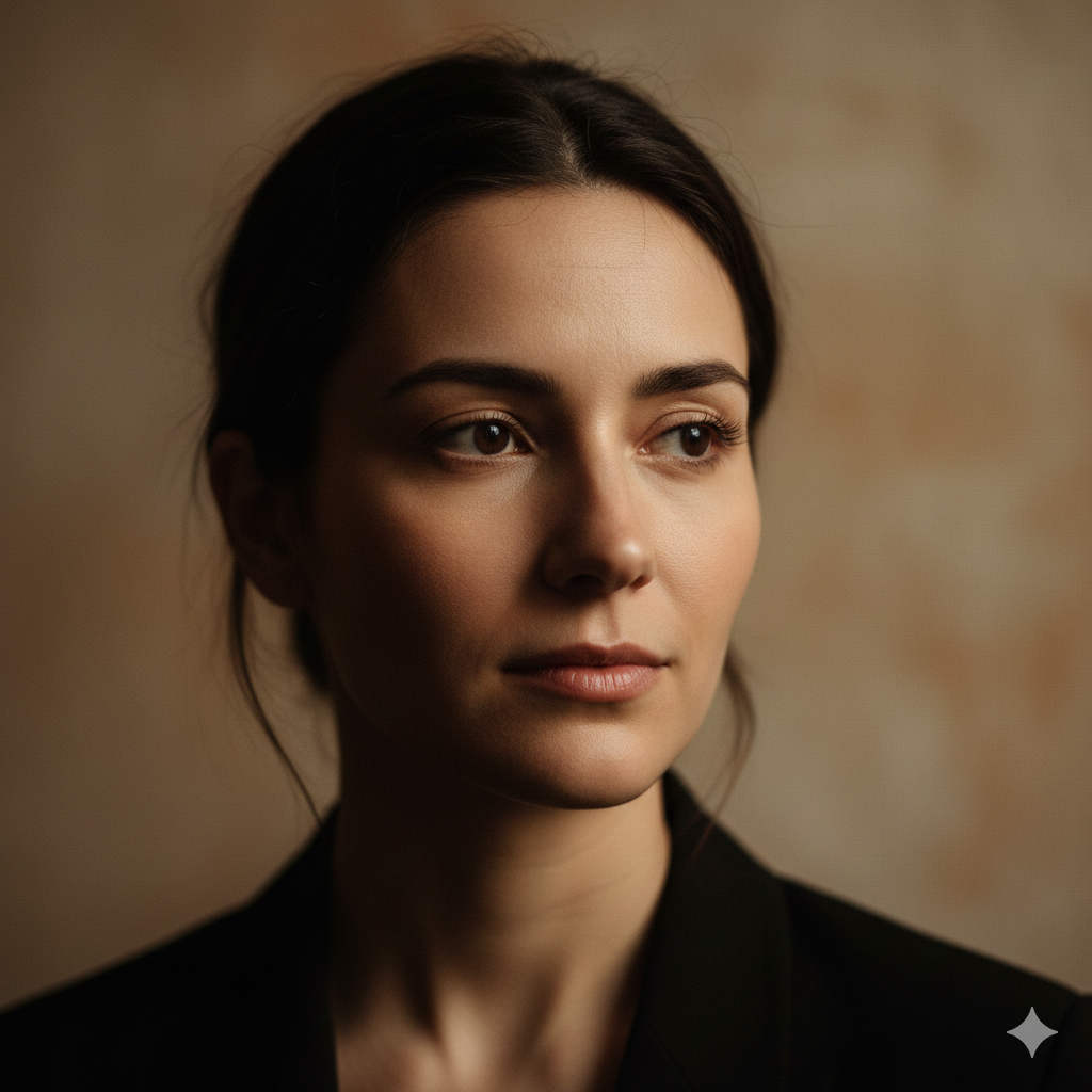 10. Stylish Woman Close‑Up Portrait with Soft Shadows