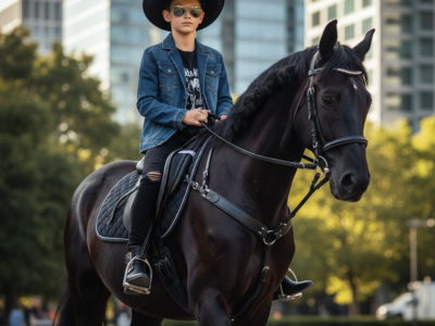 3. Stylish Boy Horse Riding Portrait with Attitude Look