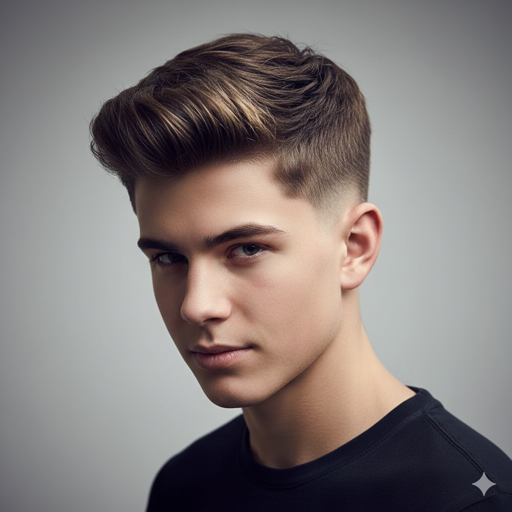 12. Trendy Hairstyle Stylish Boy Photo Prompt