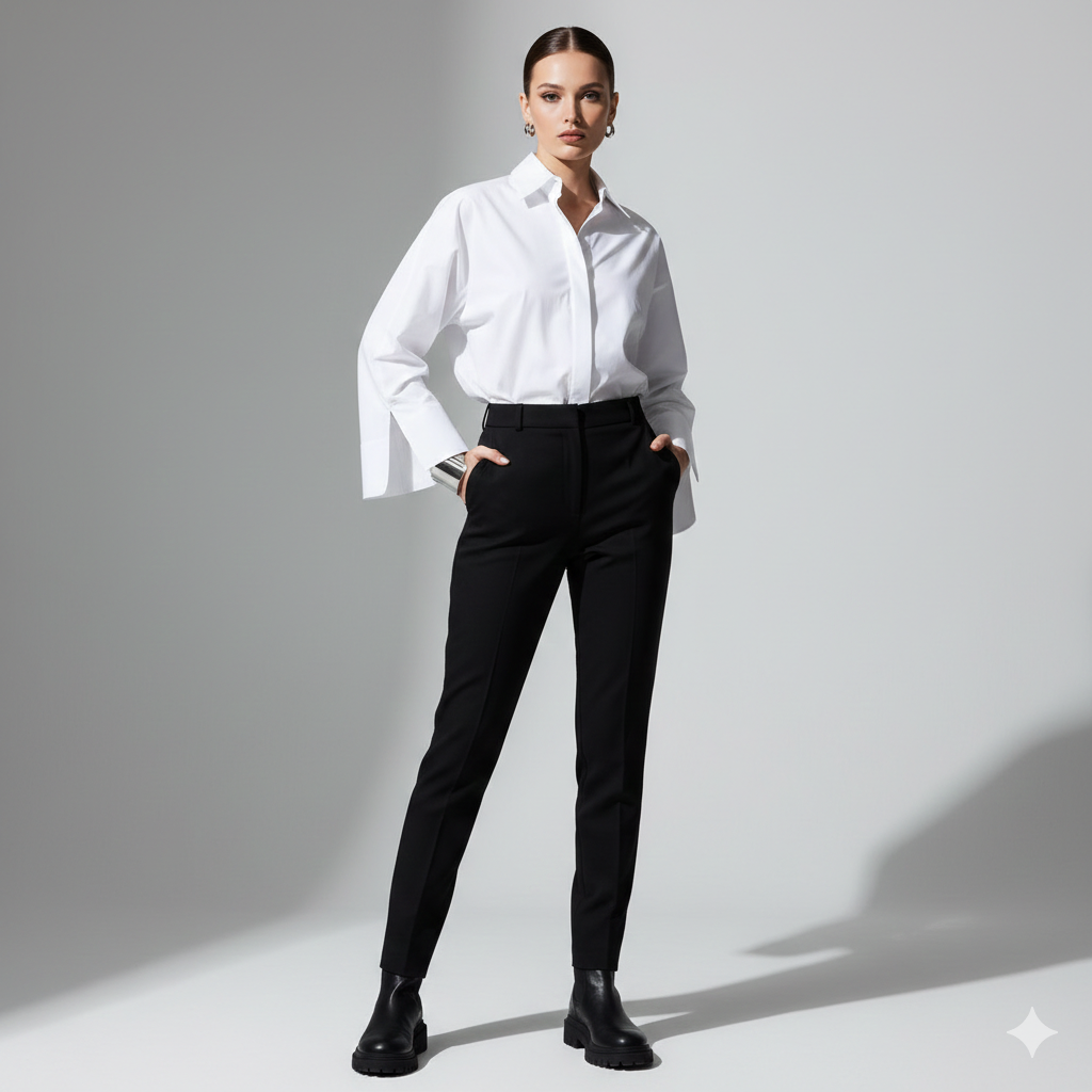 Stylish Modern Girl Photo with Clean Background