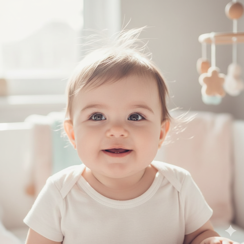 Cute Baby Girl Instagram‑Style Portrait