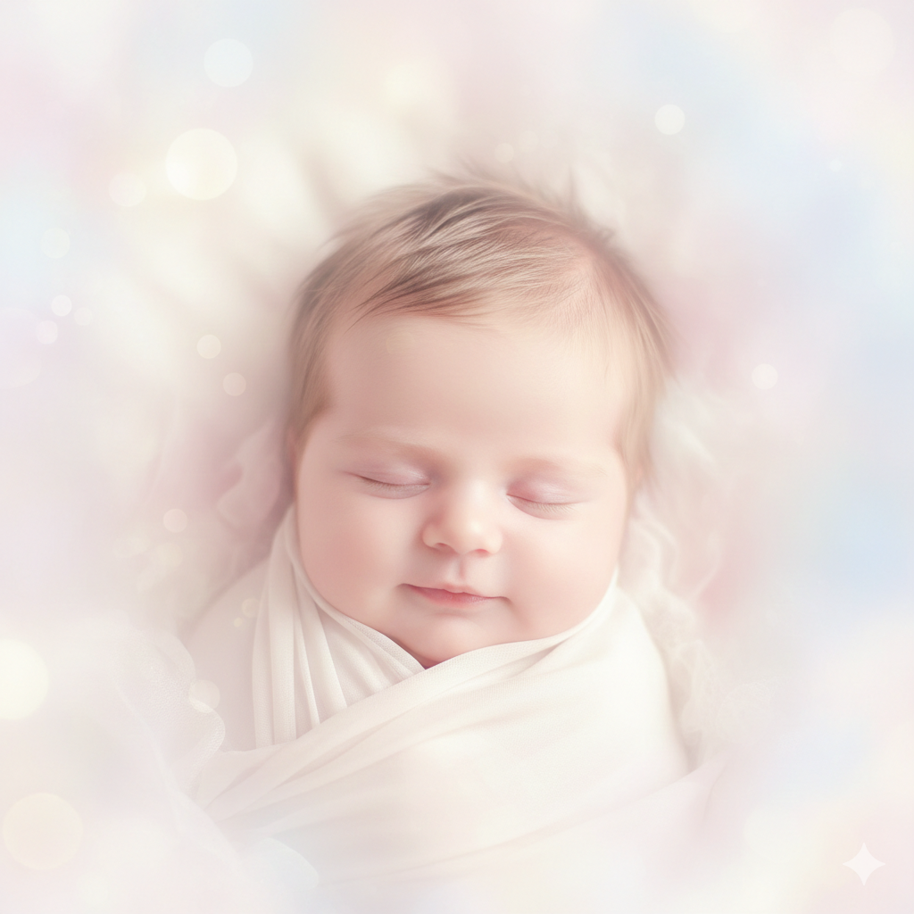 Soft Glow Baby Girl Aesthetic Photo Prompt