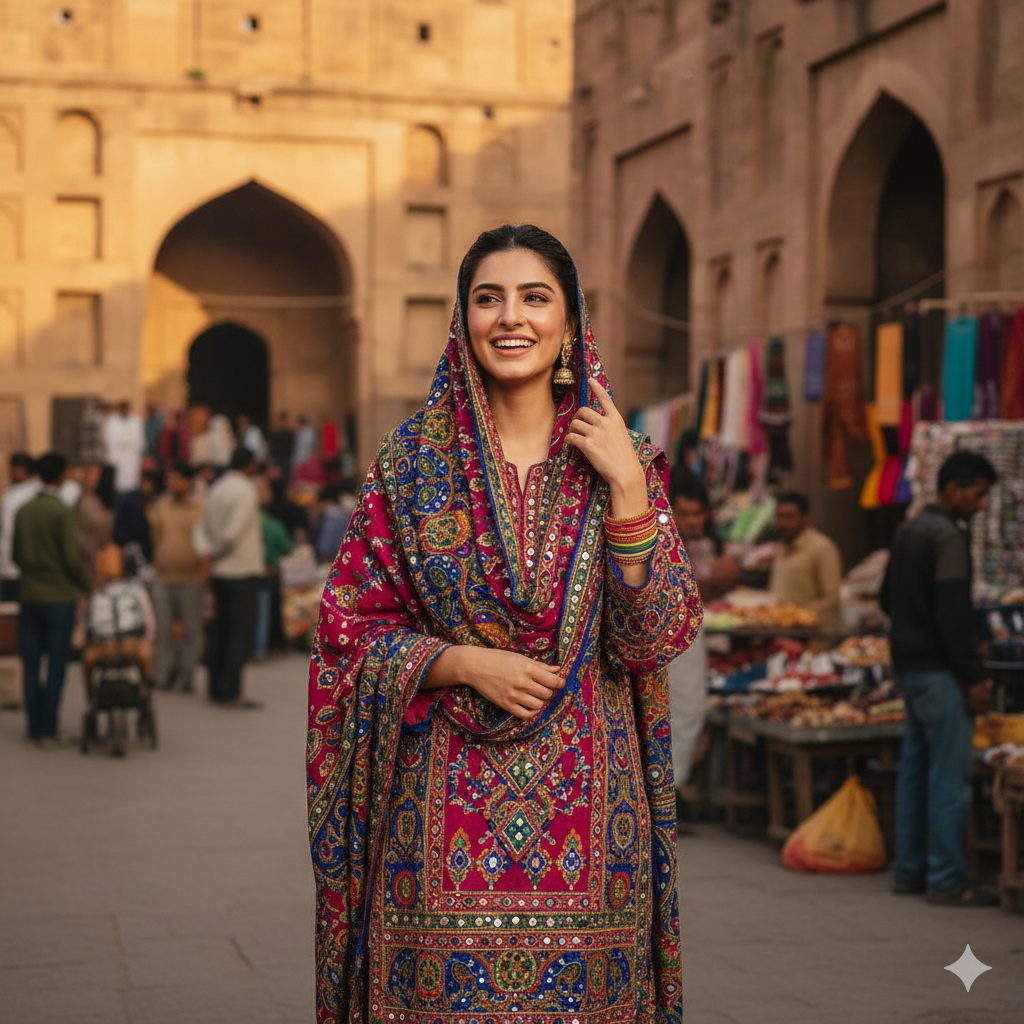 6. Pakistani Shalwar Kameez Style with Cultural Vibes