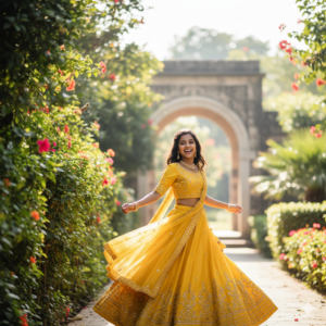 25 Stunning Gemini AI Prompts for Girl in Lehenga Photos with Elegant Traditional Style