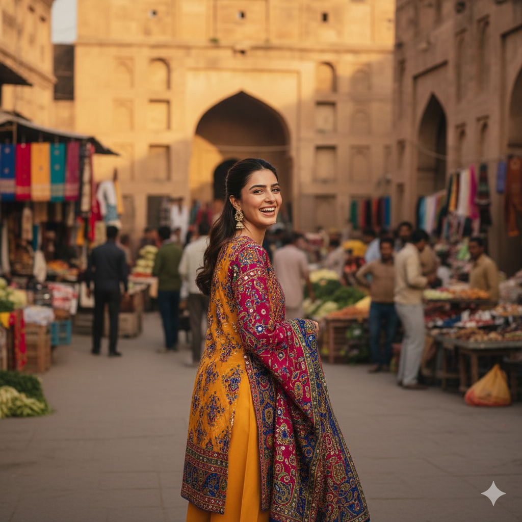 12. Stylish Shalwar Kameez Image for Social Media