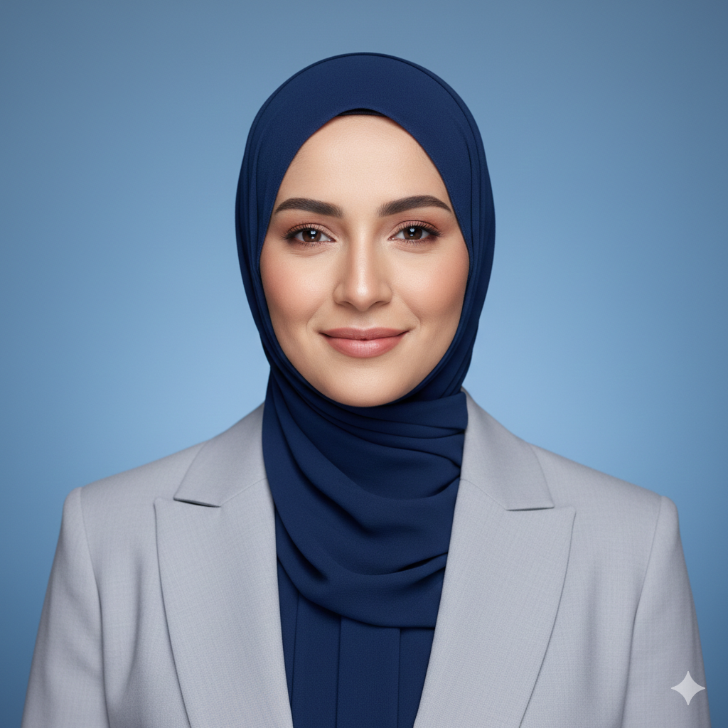 15. Professional Muslim Woman Headshot with Calm Mood