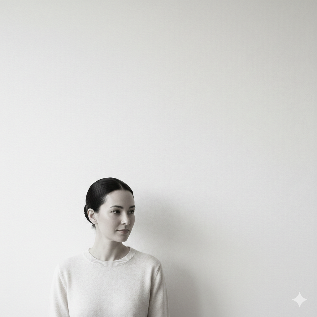 16. Minimalist Woman Portrait with Clean Composition