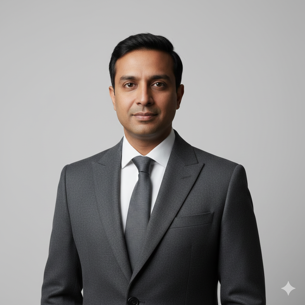 Minimalist Coat Suit Portrait with Clean Composition