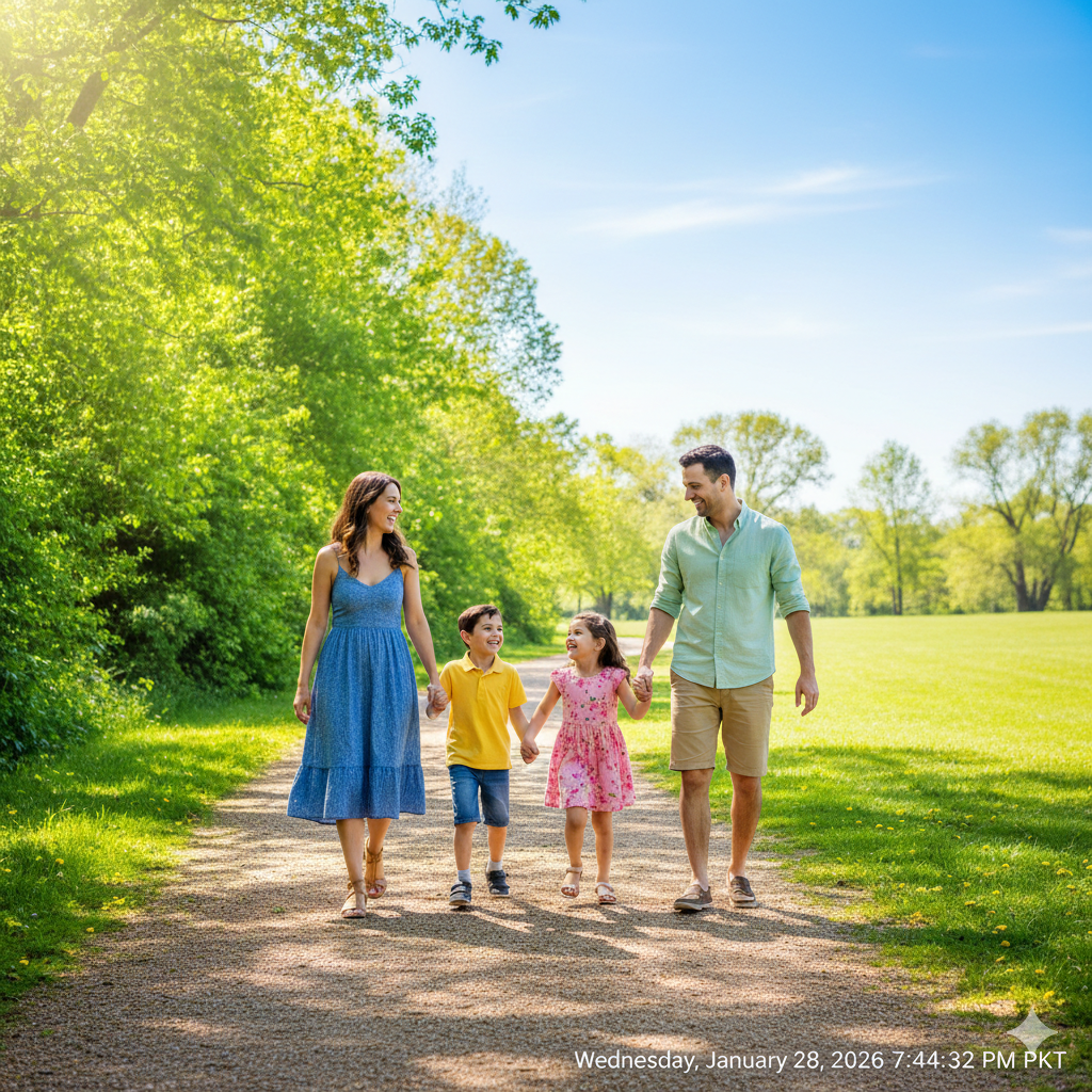 4. Outdoor Family Photo Prompt with Natural Daylight