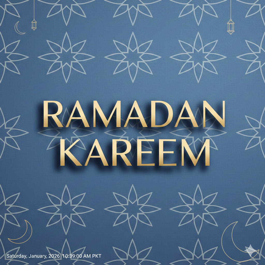 Elegant Ramadan Kareem Typography Background
