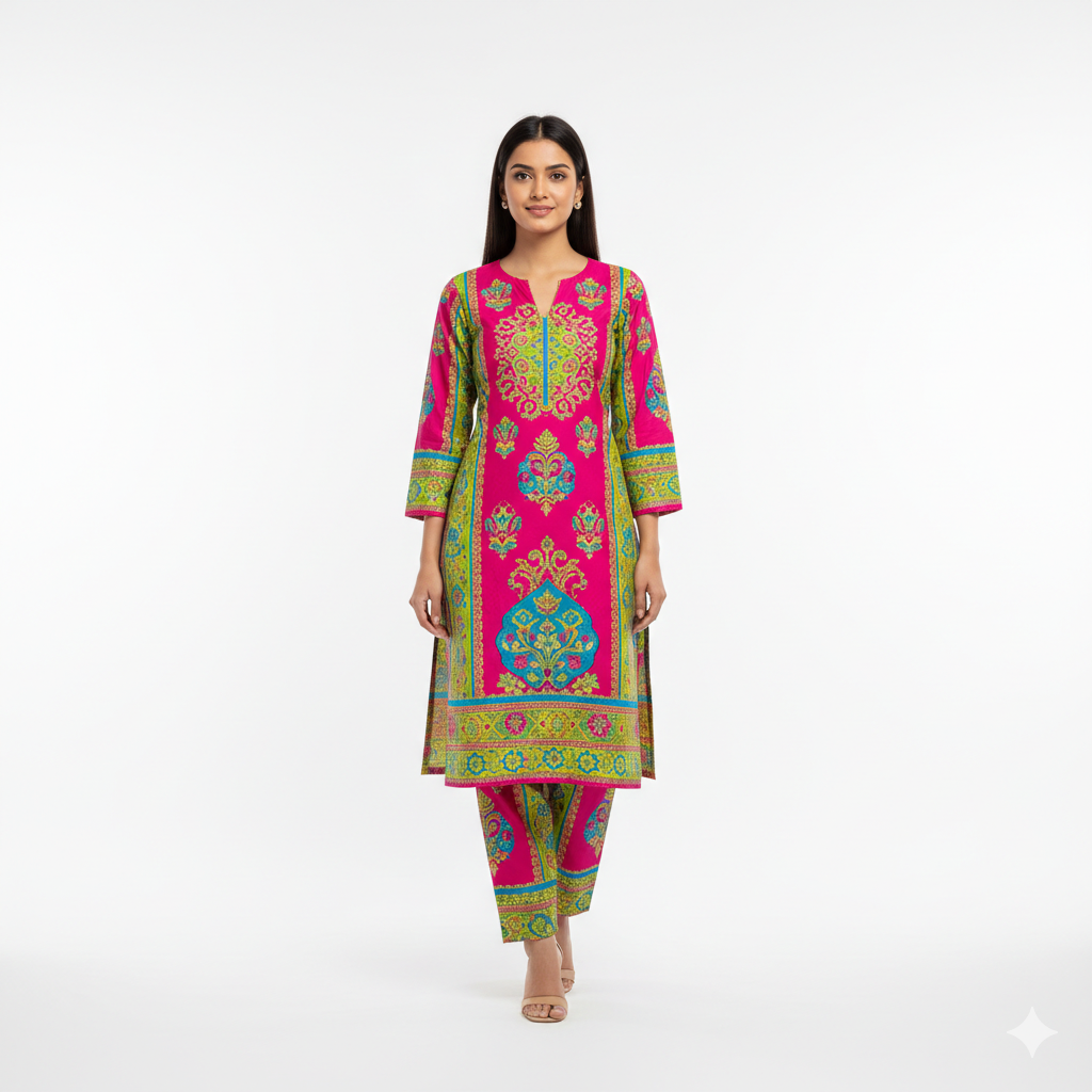 21. Minimal Background Shalwar Kameez Photo Prompt