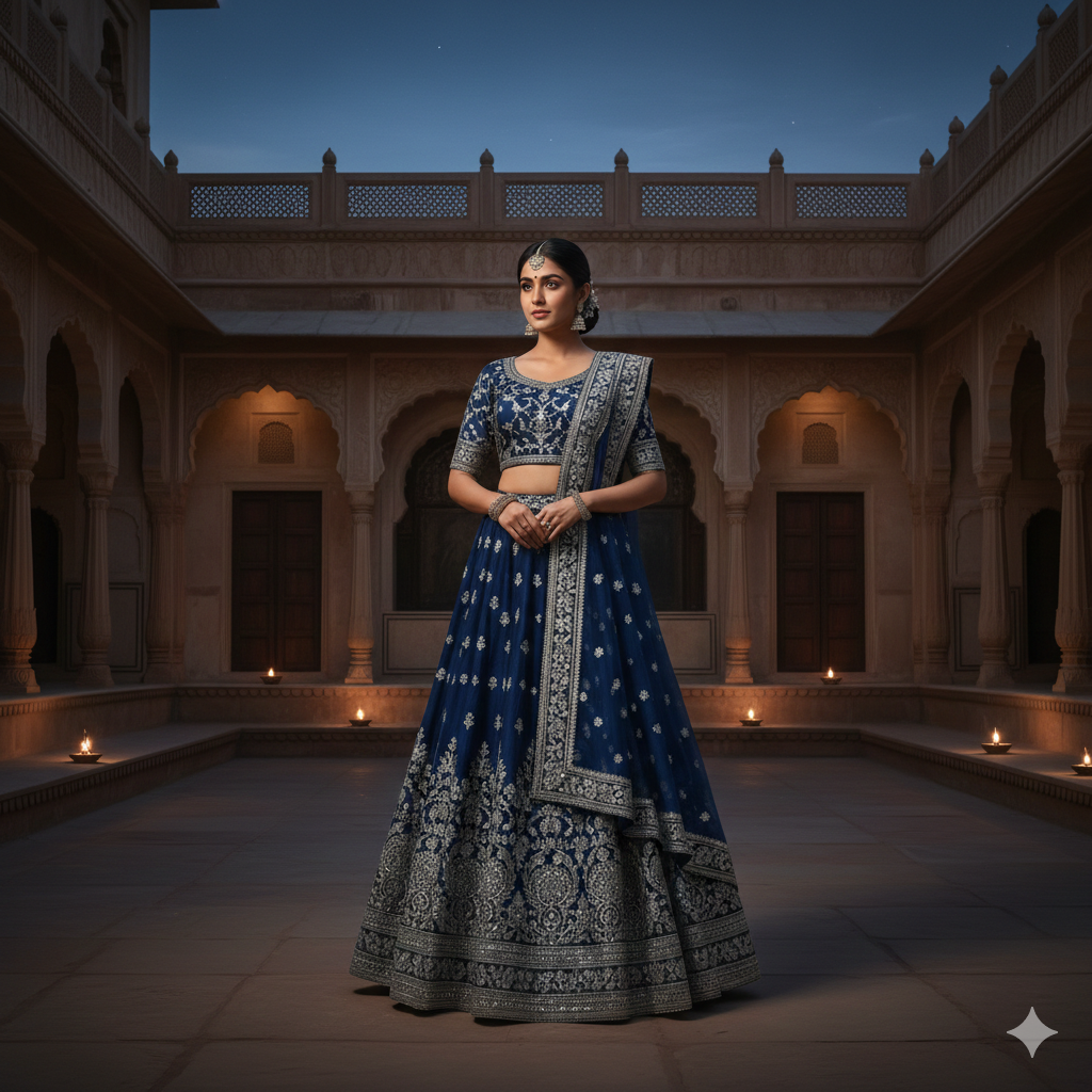 6. Classic Indian Girl in Lehenga with Timeless Beauty
