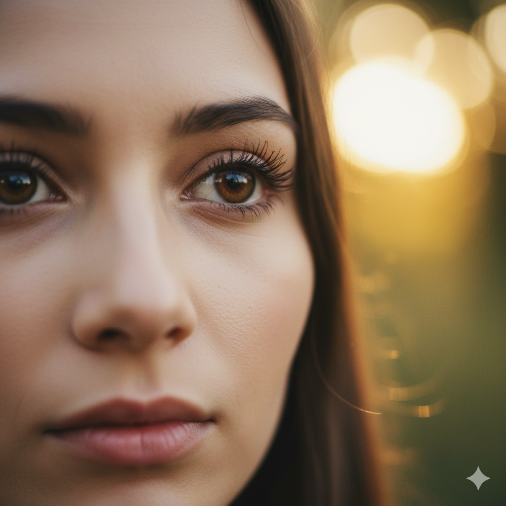  Modern Girl Close‑Up Portrait with Soft Focus