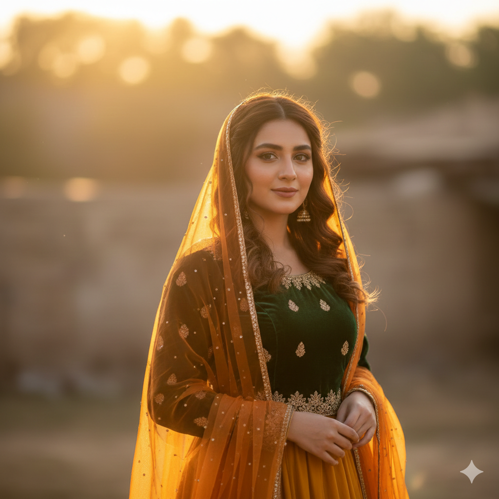 Elegant Pakistani Girl Photo with Warm Skin Tones