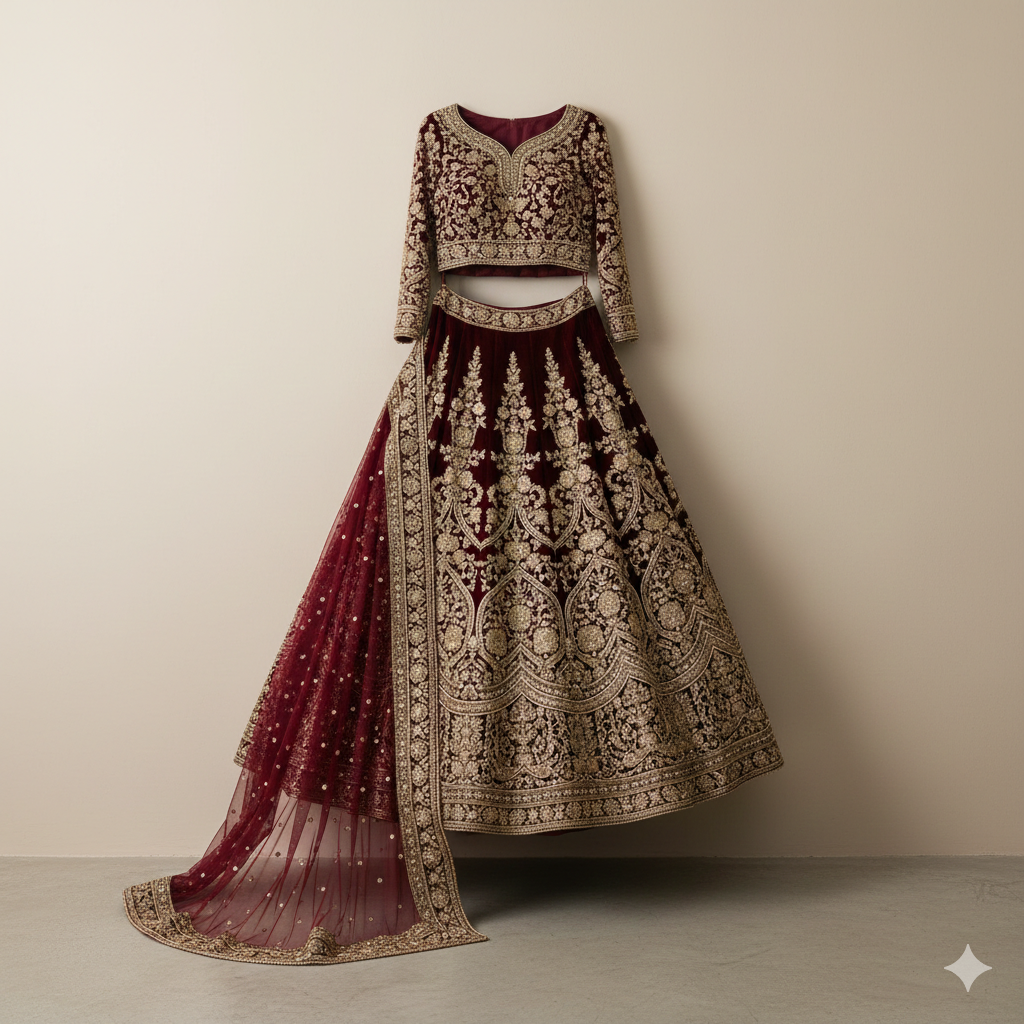 19. Pakistani Traditional Outfit with Minimalist Composition