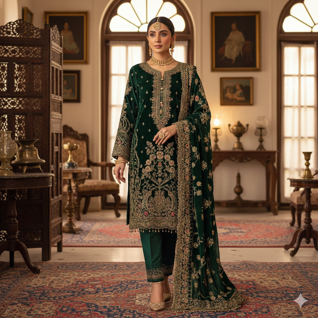 22. Elegant Shalwar Kameez Look with Traditional Style