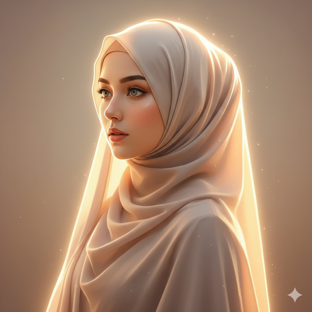 Elegant Muslim Girl DP with Soft Glow Effect
