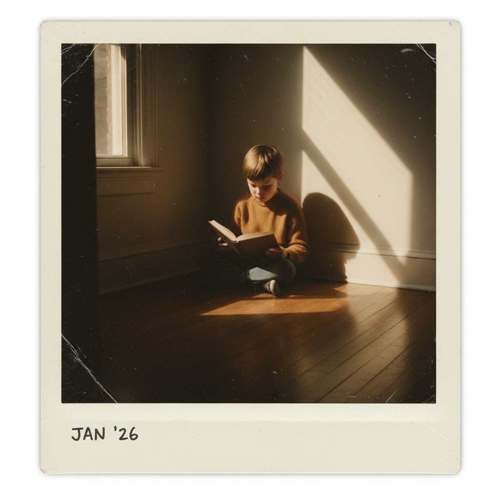 Timeless Younger Self Polaroid with Warm Shadows