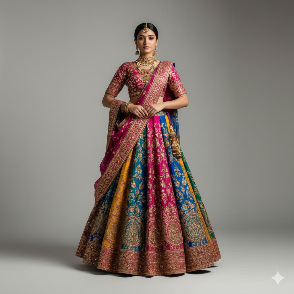 4. Studio‑Style Girl in Lehenga Photo with Clean Background