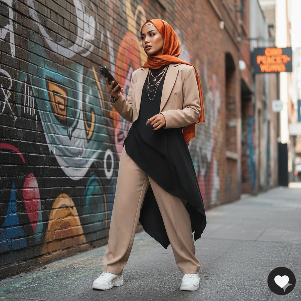 21. Modern Social Media Portrait of Muslim Woman with Modest Style