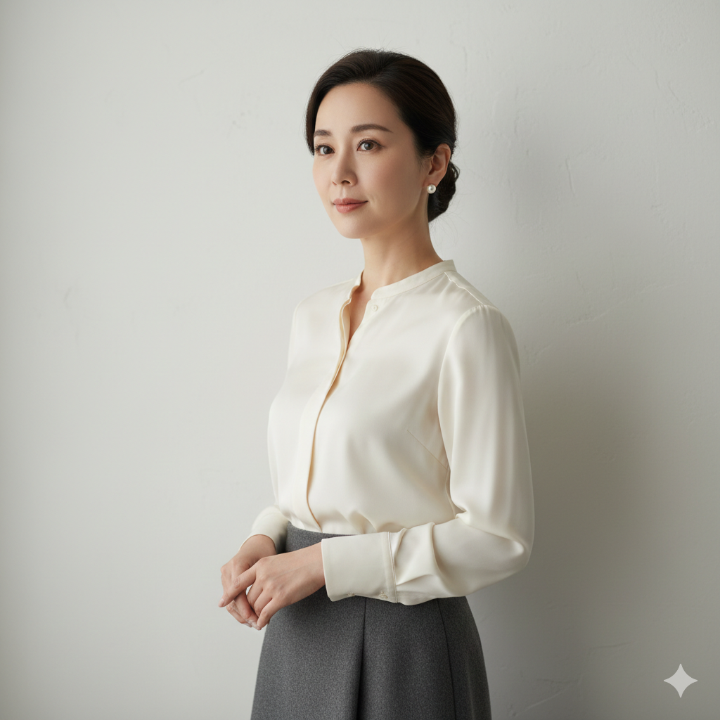 13. Elegant Woman Portrait with Simple Background